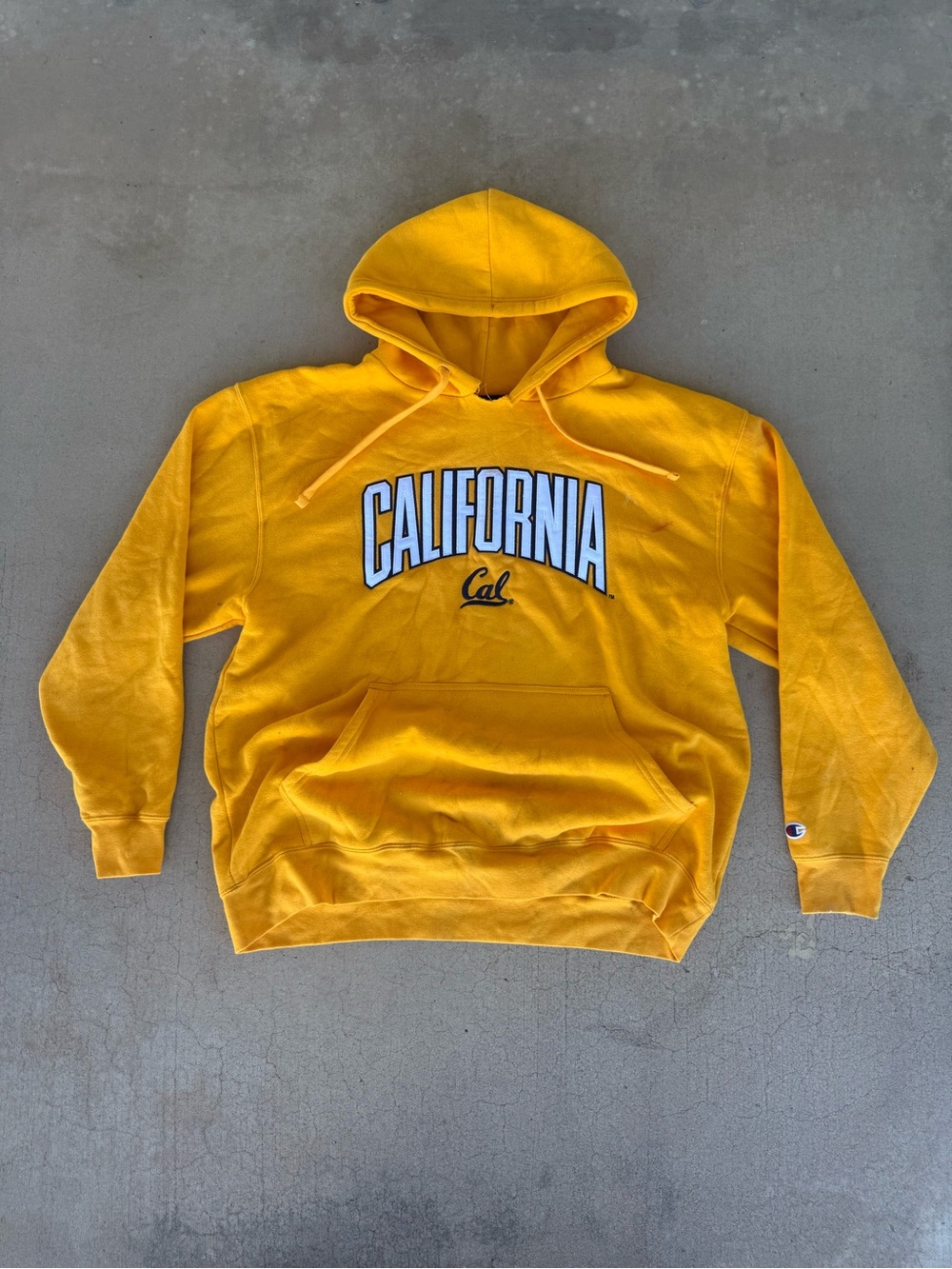 Champion Cal California Golden Bears Pullover Hoodie Gold – Size XL